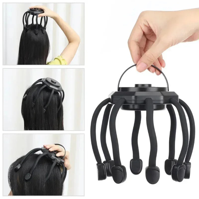 Electric Head Massager-Portable Stress & Headache Relief with 3 Vibration Modes,Comfortable Lightweight Design,Easy One-Touch Control
